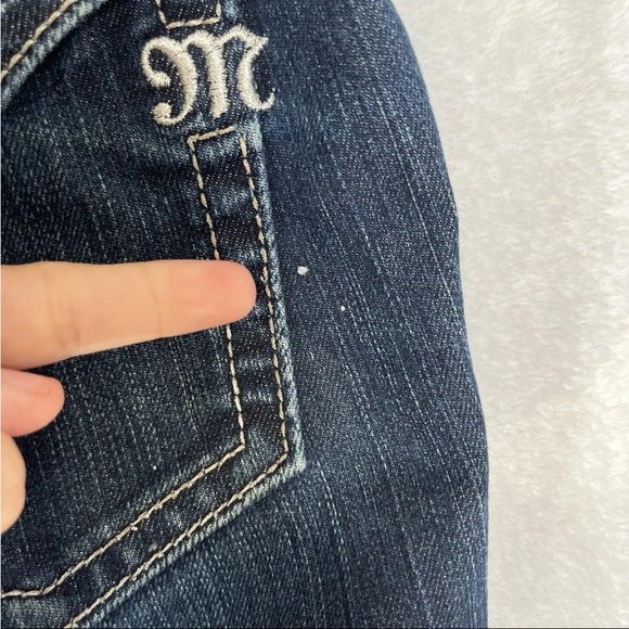 Miss Me Jeans Sz 30x32 Bootcut Sequined Dark Wash Y2K Bling Western JP5124B6 EUC - Picture 13 of 15